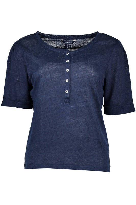 Blue Linen Women Top