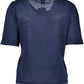 Blue Linen Women Top