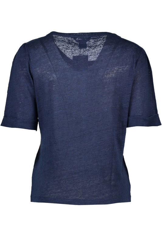 Blue Linen Women Top