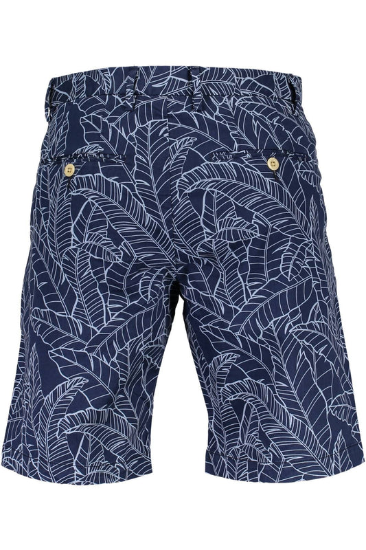 Blue Cotton Men Bermuda