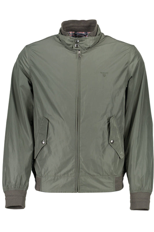 Green Polyester Men Jacket