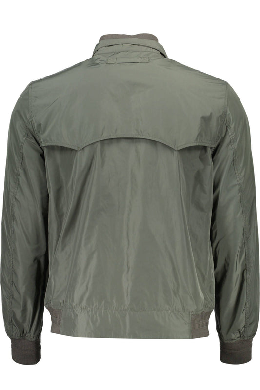Green Polyester Men Jacket