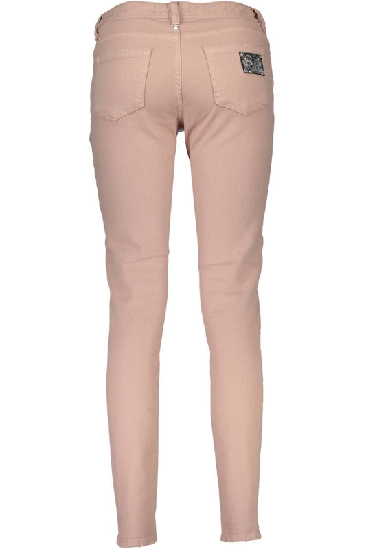Pink Cotton Women Jeans