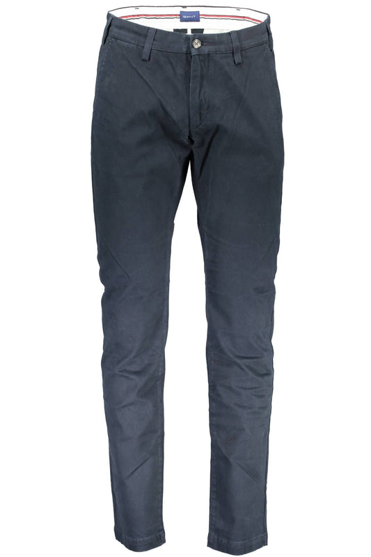 Blue Cotton Men Trouser