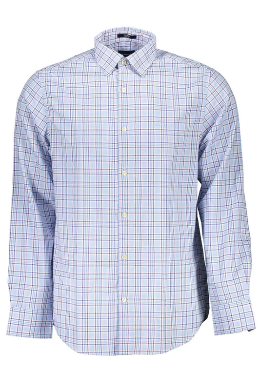 Light Blue Cotton Men Shirt