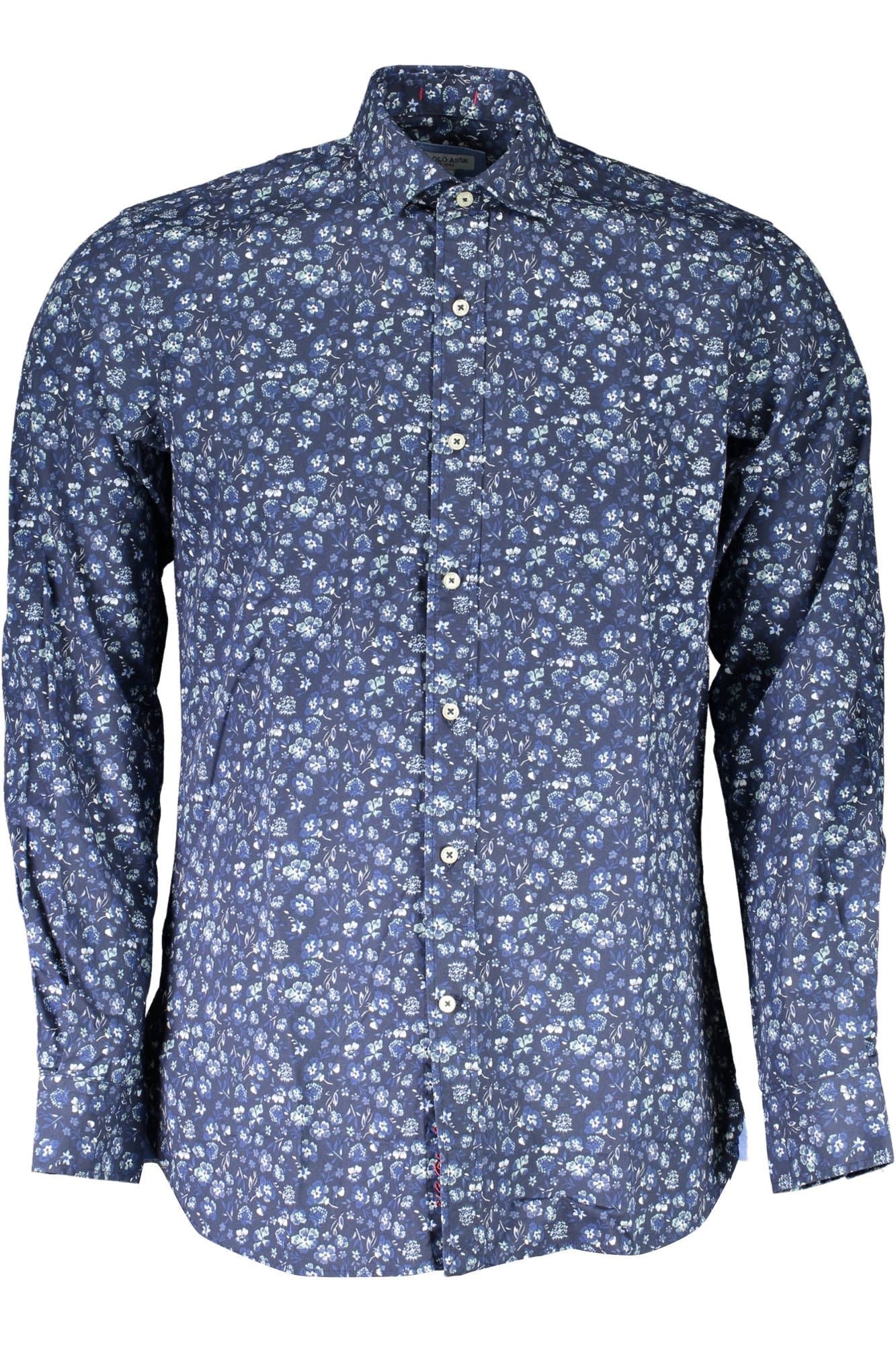 Blue Cotton Men Shirt