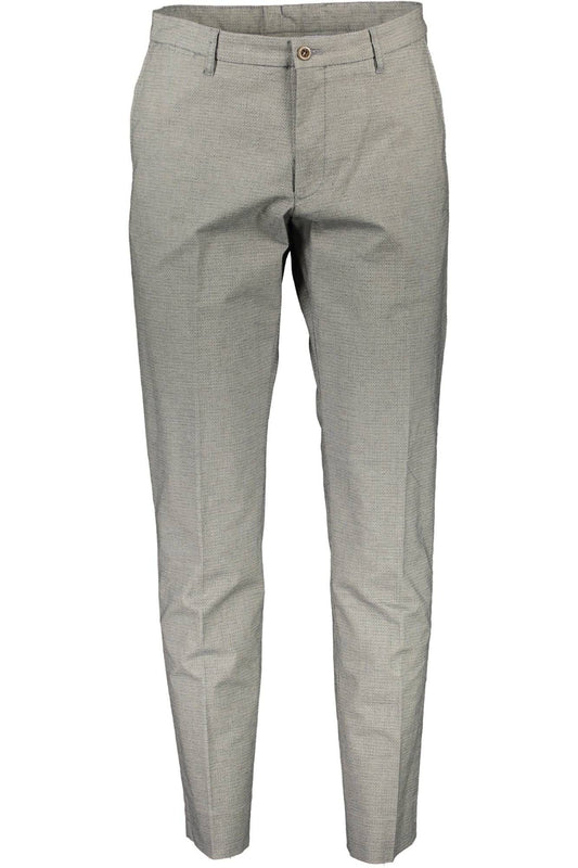 Gray Cotton Men Trouser