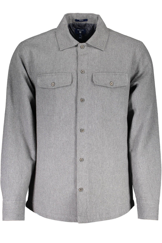 Gray Cotton Men Shirt