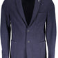 Blue Wool Men Jacket