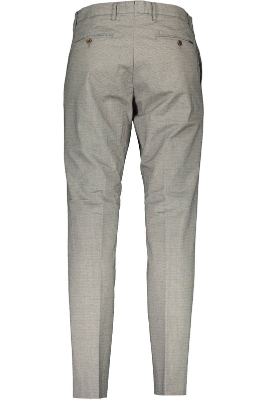 Gray Cotton Men Trouser