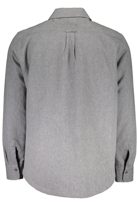 Gray Cotton Men Shirt