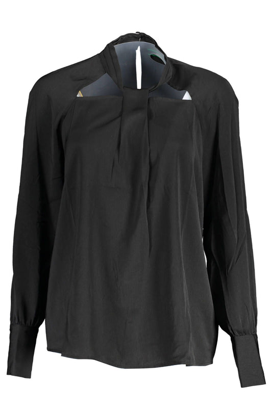 Black Polyester Women Shirt