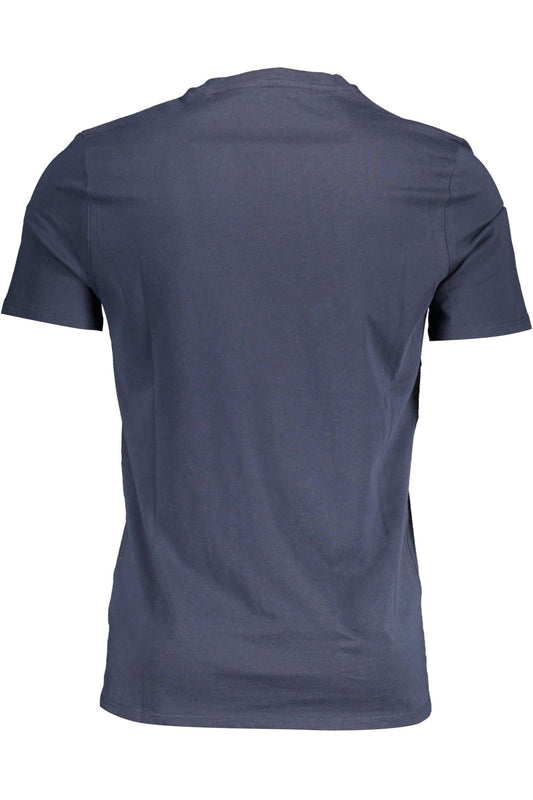 Blue Cotton Men T-Shirt