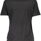 Black Cotton Women T-Shirt