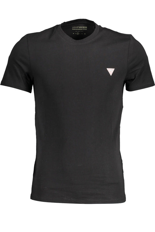 Black Cotton Men T-Shirt
