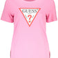 Chic Pink Logo Tee with Short Sleeves