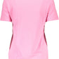 Chic Pink Logo Tee with Short Sleeves