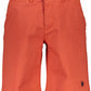 Orange Cotton Men Bermuda