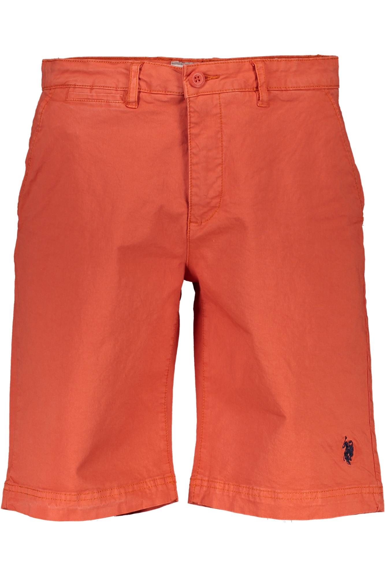 Orange Cotton Men Bermuda