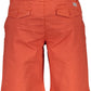 Orange Cotton Men Bermuda