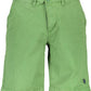 Green Cotton Men Bermuda