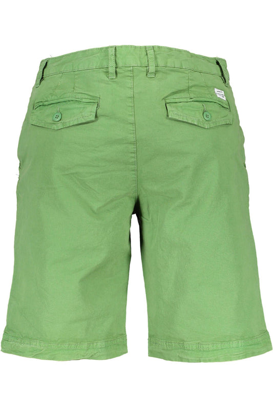 Green Cotton Men Bermuda