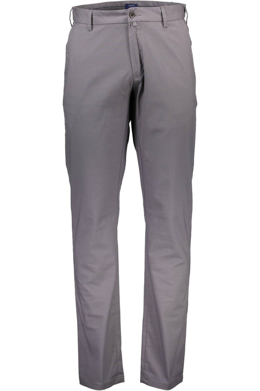 Gray Cotton Men Pant