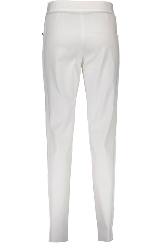 White Polyester Women Pant