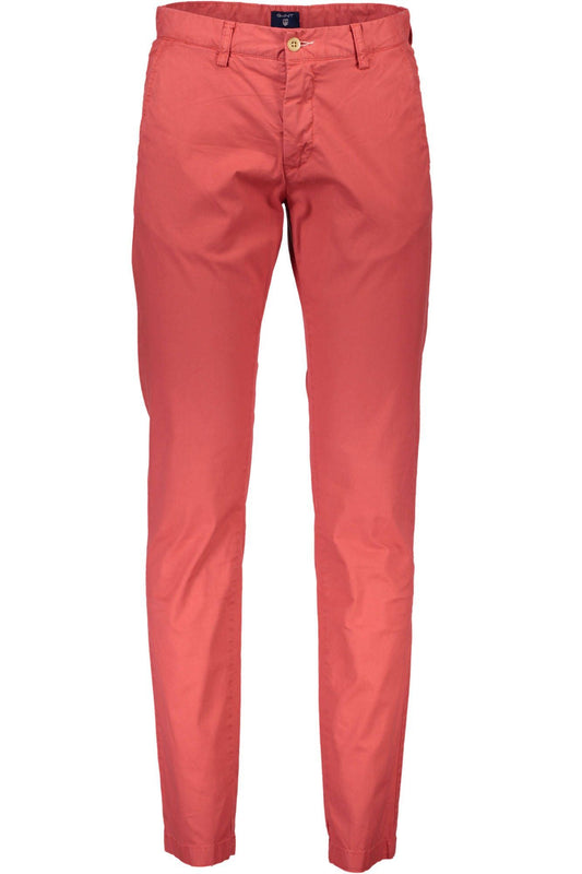 Red Cotton Men Pant