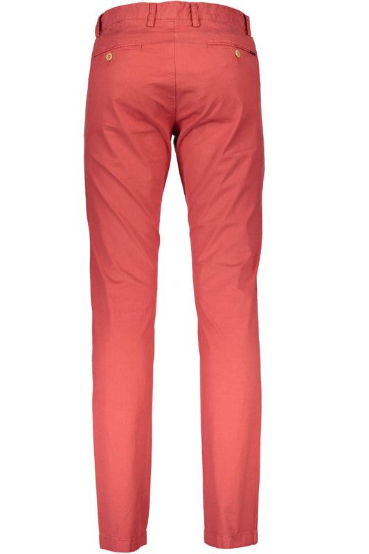 Red Cotton Men Pant
