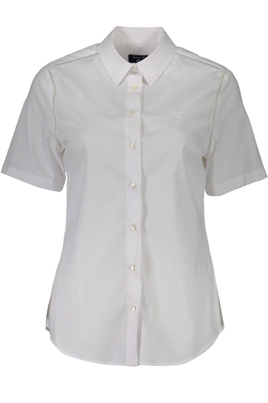 White Cotton Women Shirt