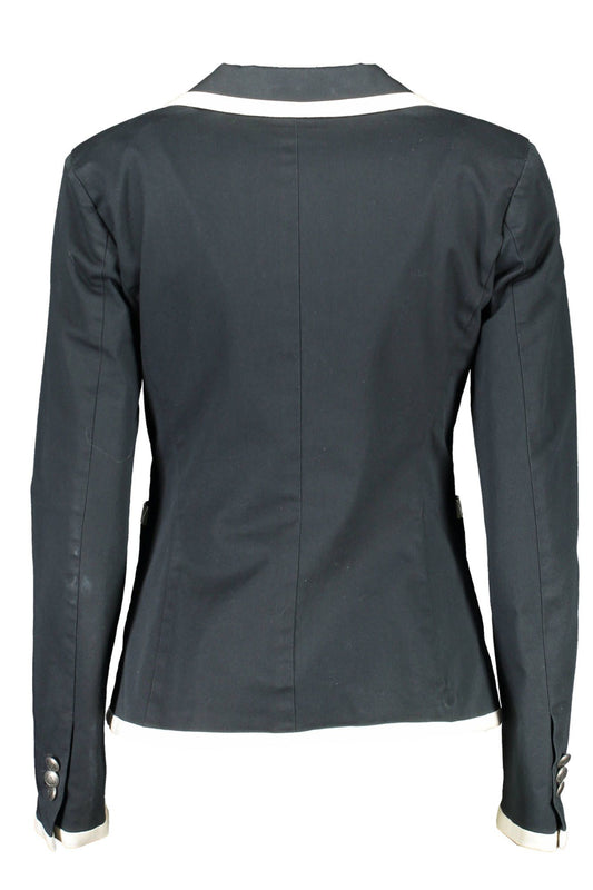 Blue Cotton Women Jacket