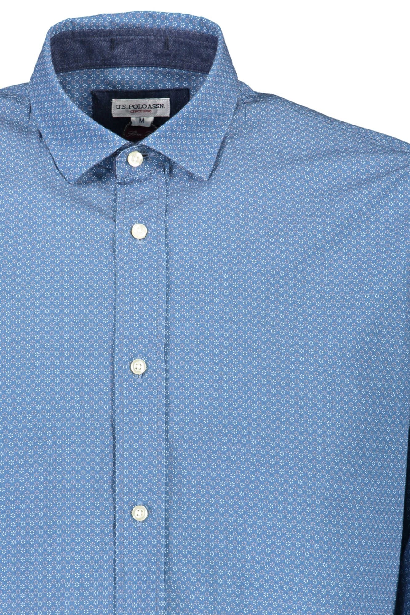 Blue Cotton Men Shirt