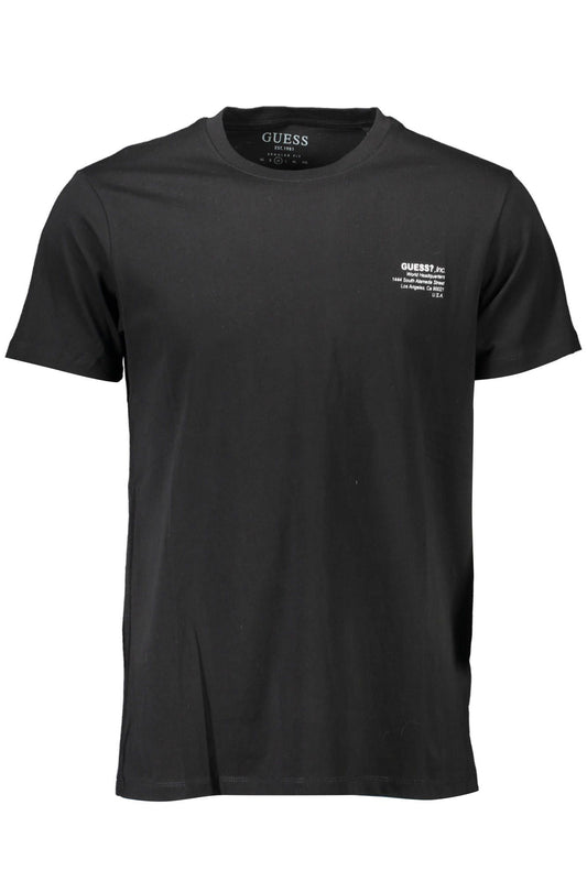 Black Cotton Men T-Shirt