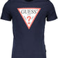 Blue Cotton Men T-Shirt