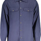 Blue Cotton Men Shirt