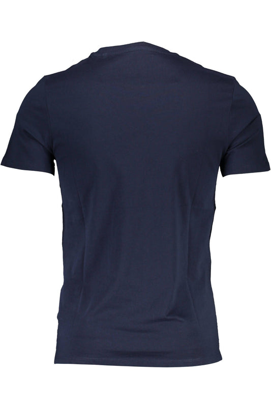 Blue Cotton Men T-Shirt