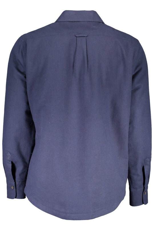 Blue Cotton Men Shirt