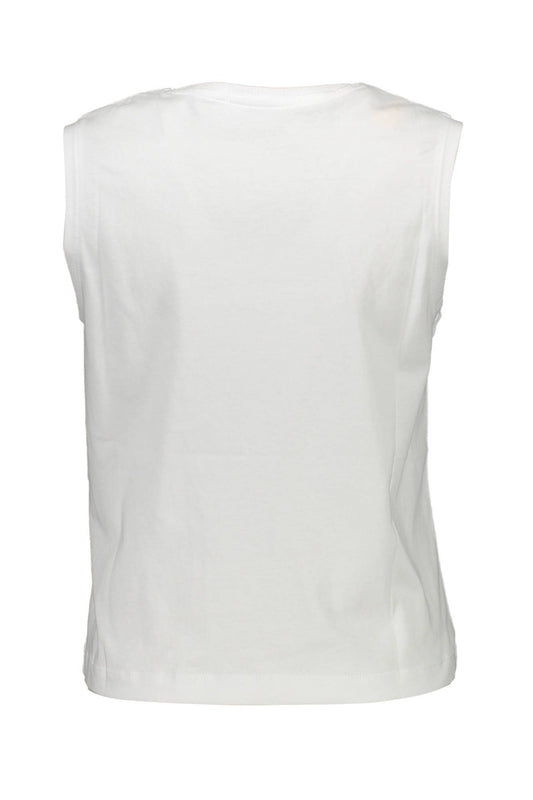 White Cotton Women Tank Top