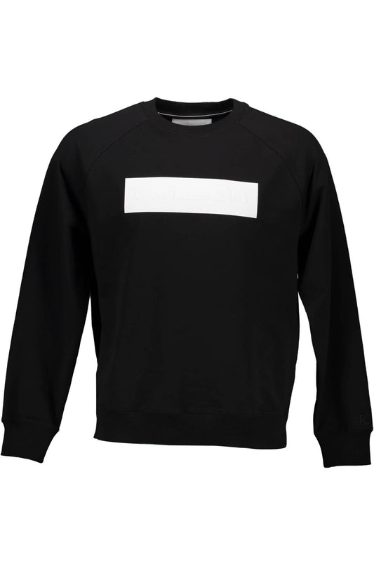 Black Cotton Mens Sweater