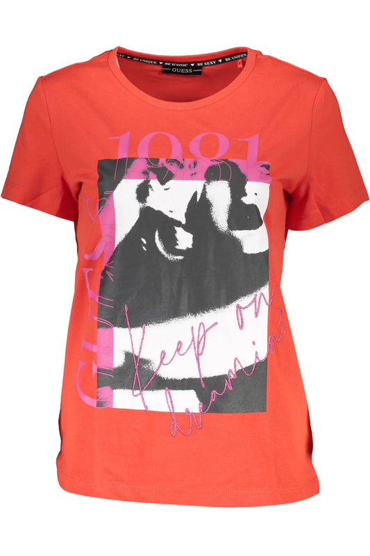 Red Cotton Women TShirt