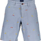 Light Blue Cotton Men's Bermuda Pants