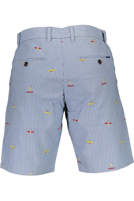 Light Blue Cotton Men's Bermuda Pants