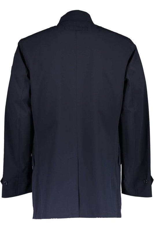 Blue Polyester Men Jacket