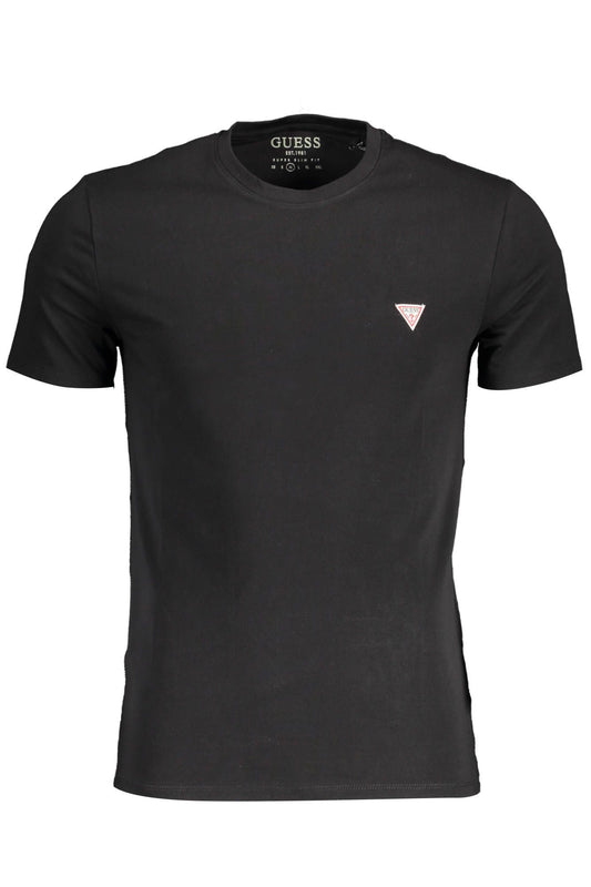 Black Cotton Men T-Shirt