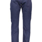 Blue Cotton Men Pant