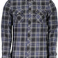 Blue Cotton Men Shirt