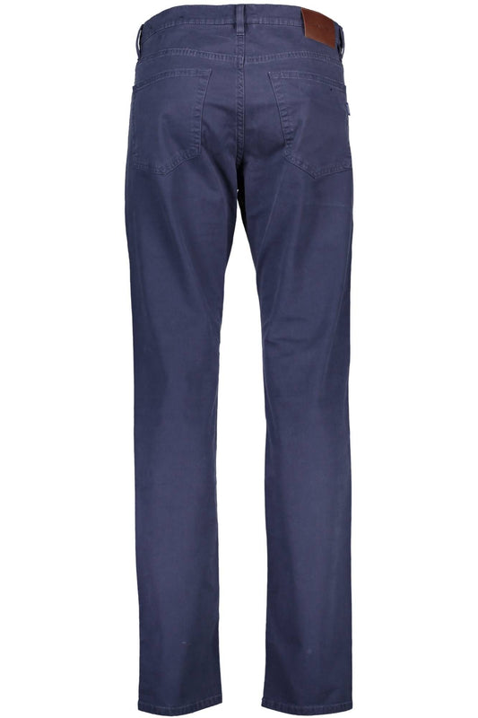 Blue Cotton Men Pant