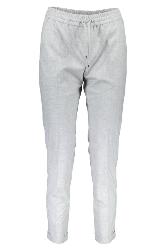 Gray Polyester Women Pant