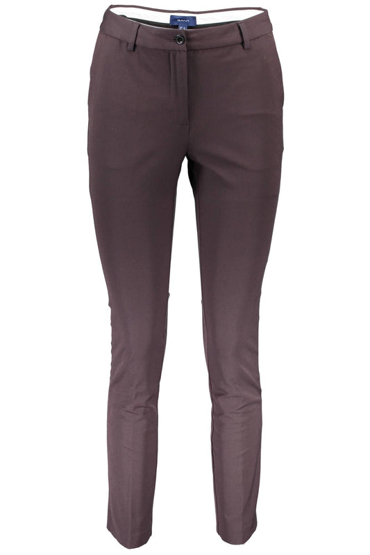 Brown Cotton Women Pant